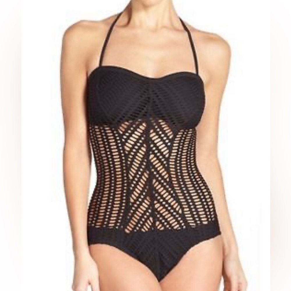 Robin Piccone 'Mitered' Convertible One-Piece Swimsuit